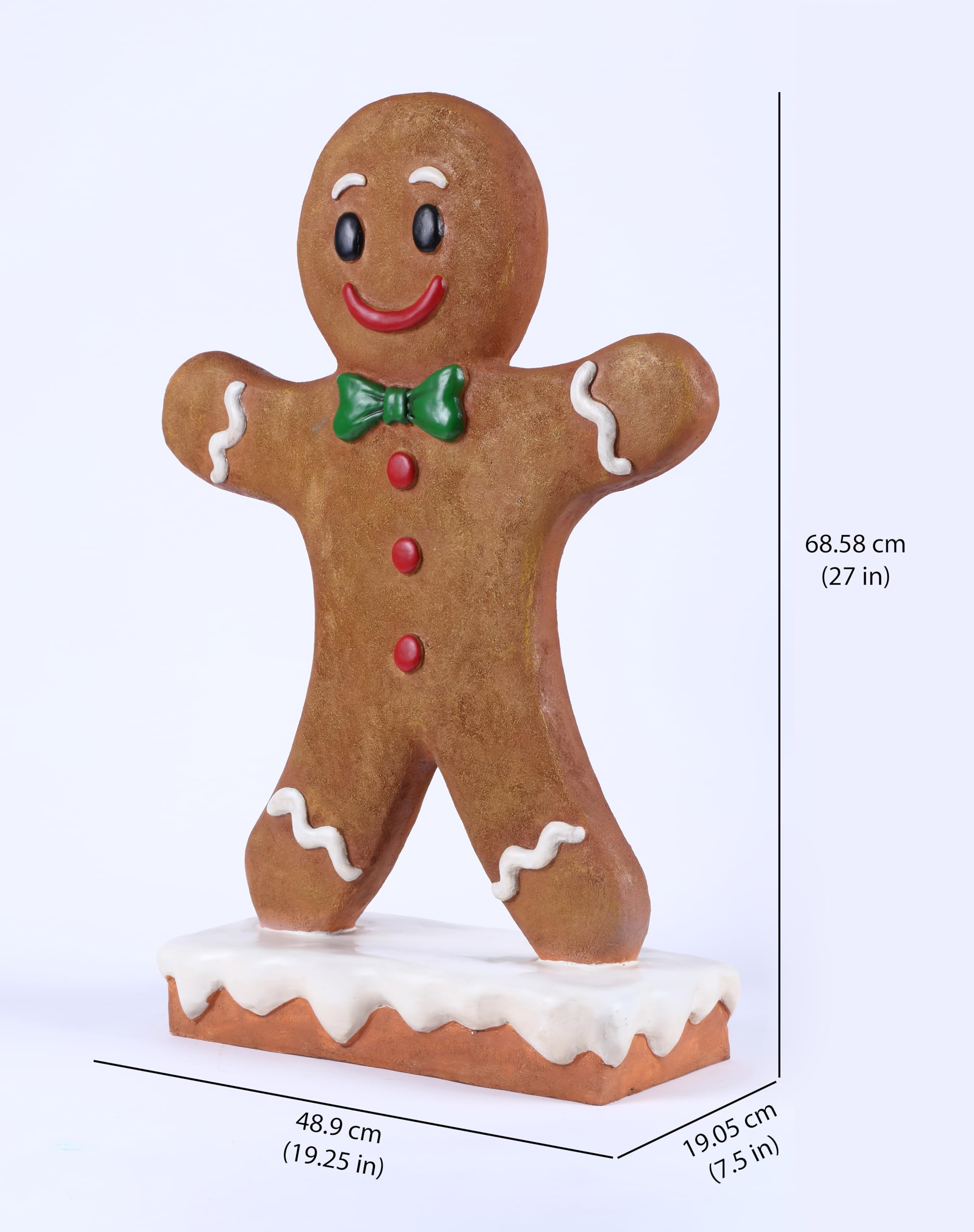 Amazon.com : Hi Line 85180-A Gingerbread Boy Christmas Statue